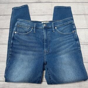 Madewell Jeans Women 30 Blue 10" High Rise Skinny Crop Medium Wash Stretch Pants